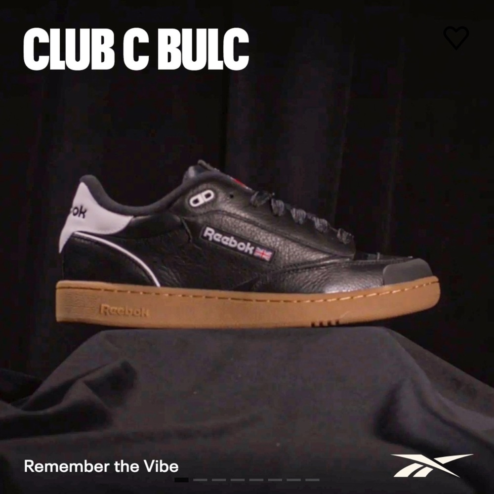 Reebok Unisex- Club Tennis/Skater Sneaker Black/White/Gum   Men US6.5/EU38.5 NWT
